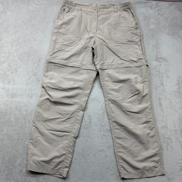 L.L. Bean Pants - Women's Convertible Beige Zip-Off Pants
